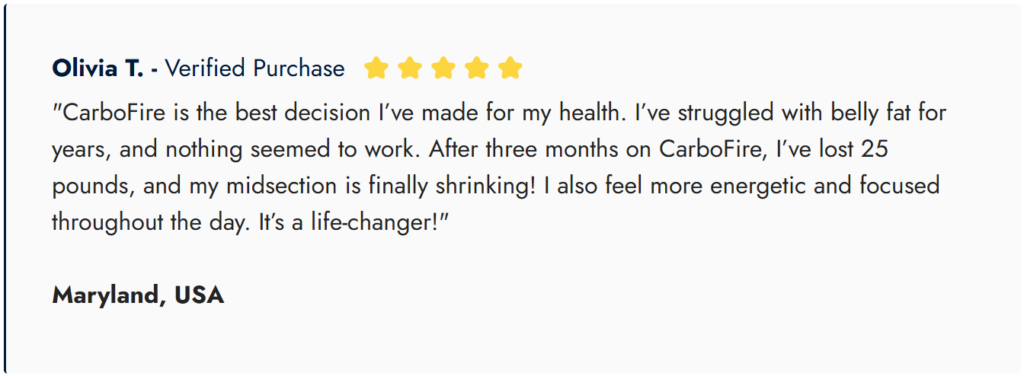 CarboFire Customer Reviews #1